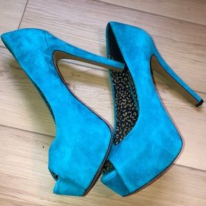 Jessica Simpson Waleo Size Suede Leather Stilettos
